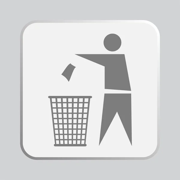 Trash bin icon — Stock Photo, Image