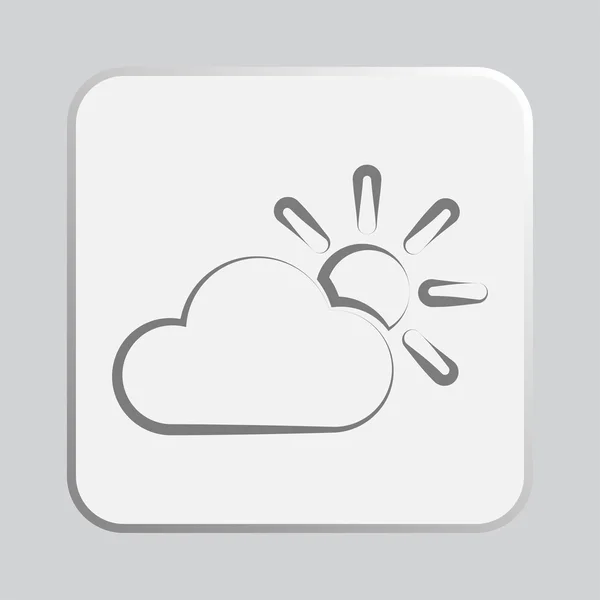 Pictogram wolk en zon — Stockfoto