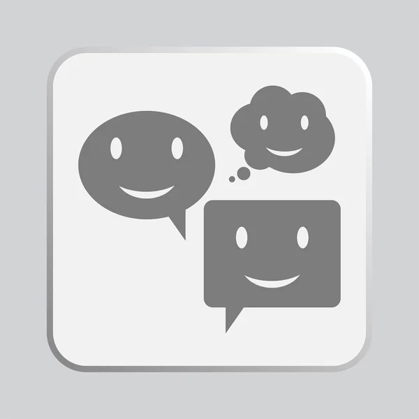 Smile talking bubbles icon — Stock Photo, Image