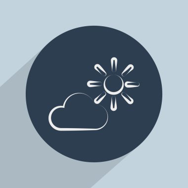 bulut ve güneş simgesi