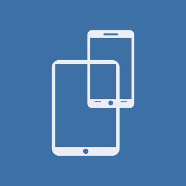 tablet pc ile akıllı telefon simgesi