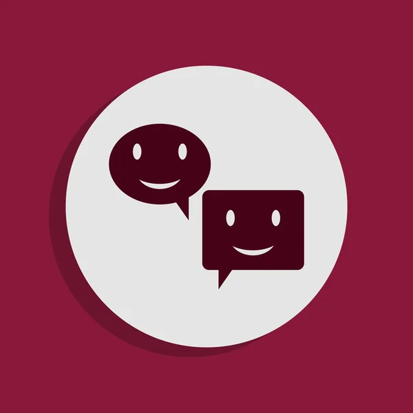 Smile talking bubbles icon — Stock Photo, Image