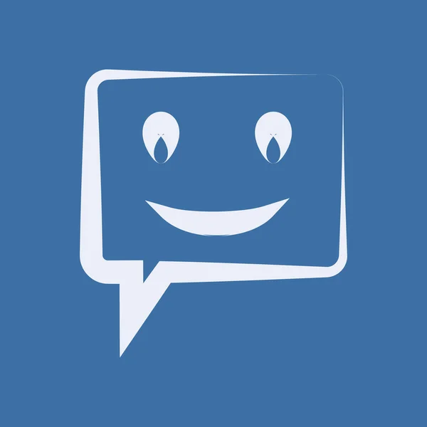 Smile talking bubble icon — Stock Photo, Image