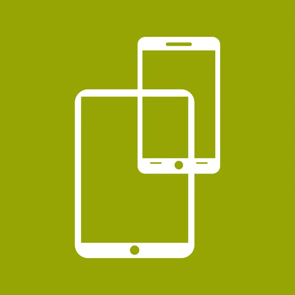 PC met mobiele smartphone pictogram — Stockfoto