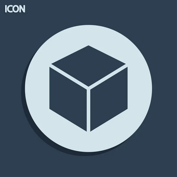 Ícone de cubo — Fotografia de Stock