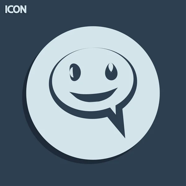 Smile talking bubble icon — Stock Photo, Image