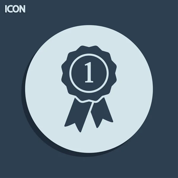 Badge with ribbons icon — Stock Photo, Image