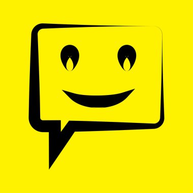 Gülümseyen baloncuk simgesi