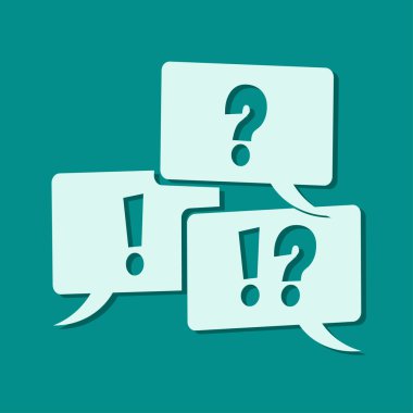 soru ve ünlem işareti