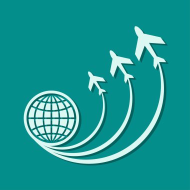 uçak simgesi olan Küre