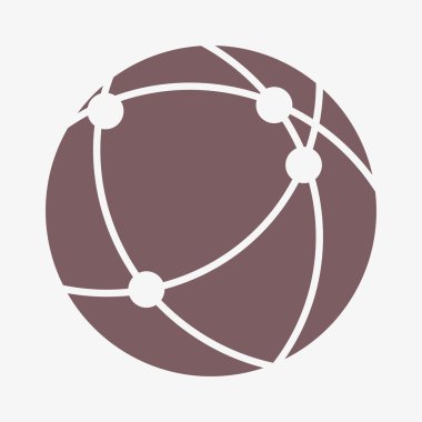 Küresel teknoloji ya da sosyal ağ simgesini