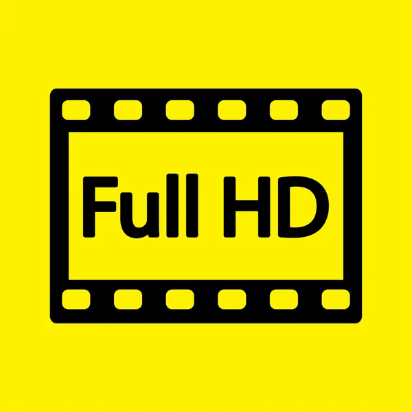 Icona video Full HD — Foto Stock