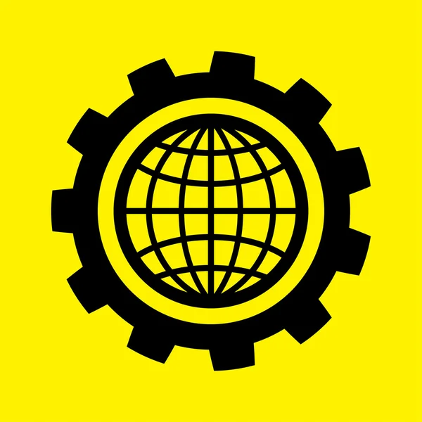 Setting parameters, globe icon — Stock Photo, Image