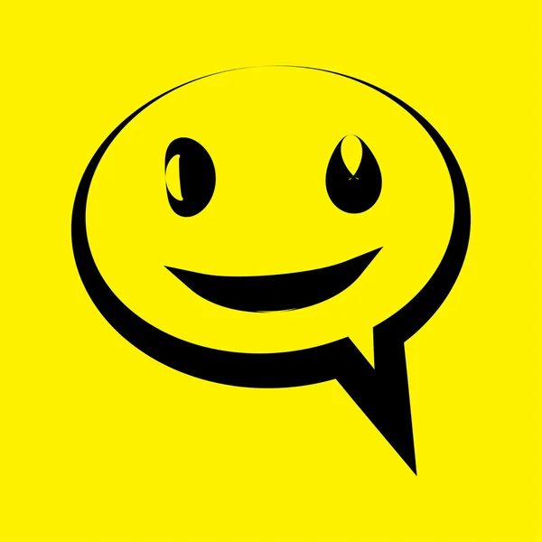 Sorriso falando ícone da bolha — Fotografia de Stock