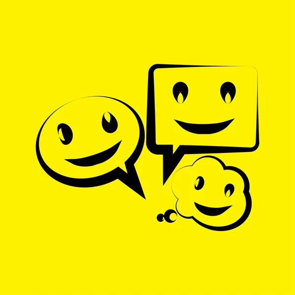 Glimlach pratende bel pictogram — Stockfoto