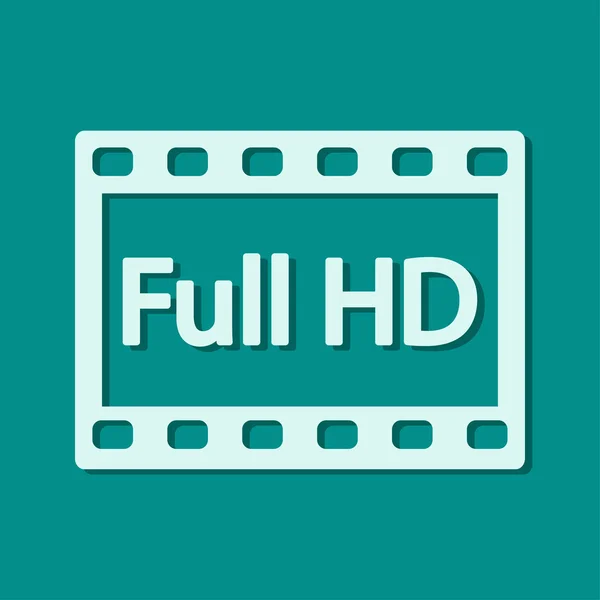 完全な hd ビデオ アイコン — ストック写真