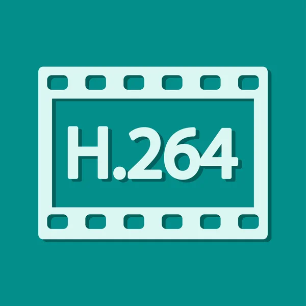 H.264 ビデオのアイコン — ストック写真