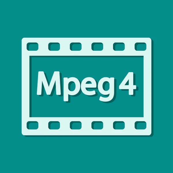 MPEG 4 icono de vídeo — Foto de Stock