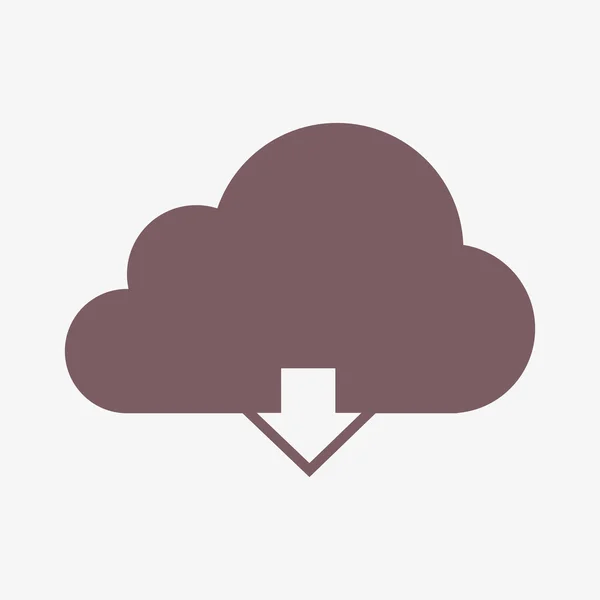 Cloud computing nedladdning ikon — Stockfoto