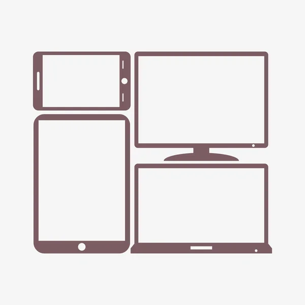 Conjunto de dispositivos eletrônicos ícone — Fotografia de Stock