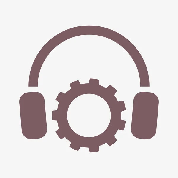 Setting parameters and headphones icon — Stock Photo, Image