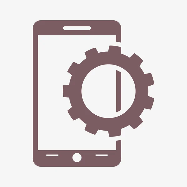 Setting parameters, mobile smartphone icon — Stock Photo, Image