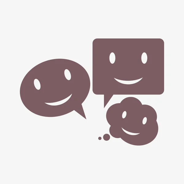 Smile talking bubble icon — Stock Photo, Image