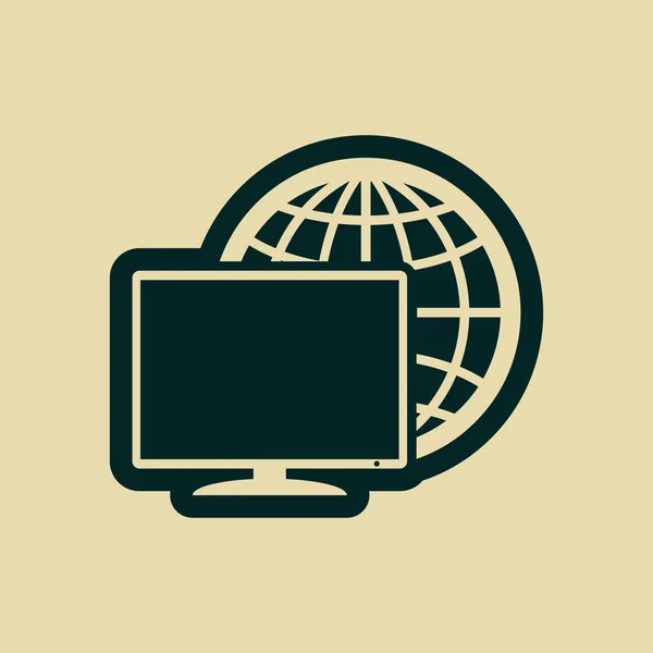 Monitor-Symbol — Stockfoto