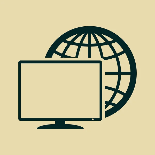 Monitor icon — Stock Photo, Image