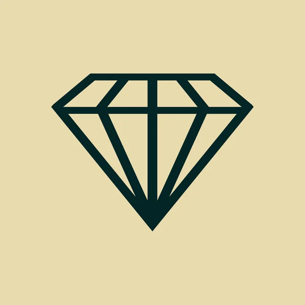 Icono de diamante — Foto de Stock