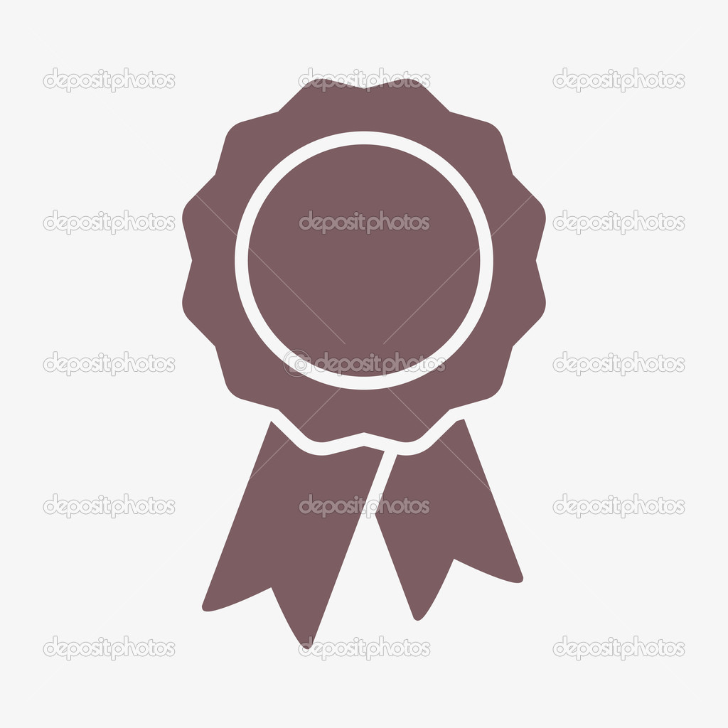 Badge with ribbons icon