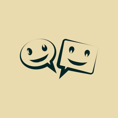 Gülümseyen baloncuk simgesi