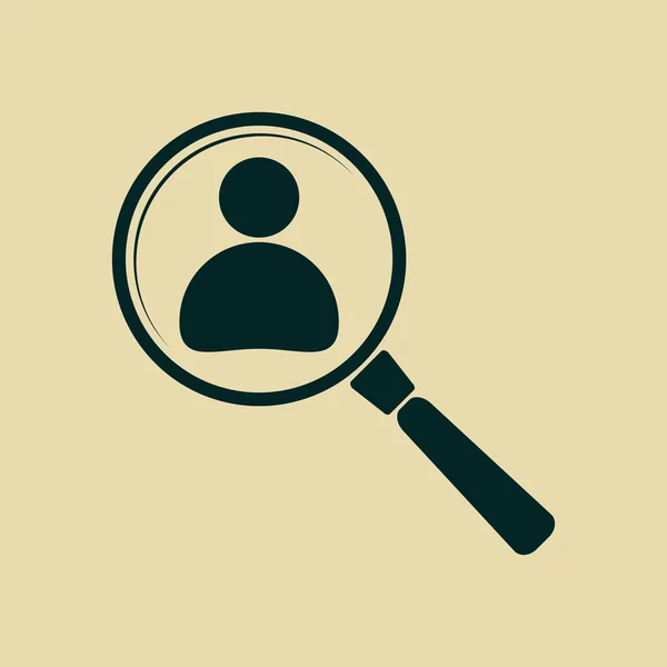 Căutați pictograma Căutarea angajaților — Fotografie, imagine de stoc