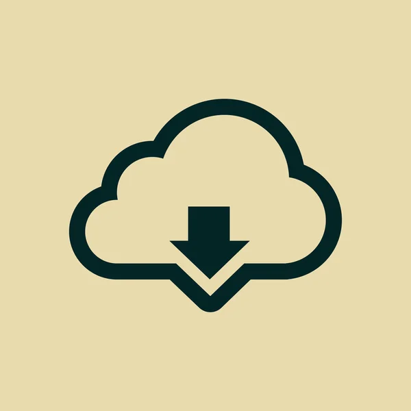 Cloud computing download pictogram — Stockfoto