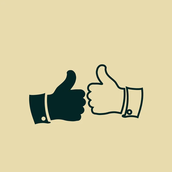 Thumb up, like icon — Stock Photo, Image