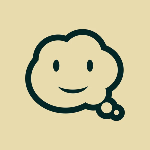 Smile talking bubble icon — Stock Photo, Image