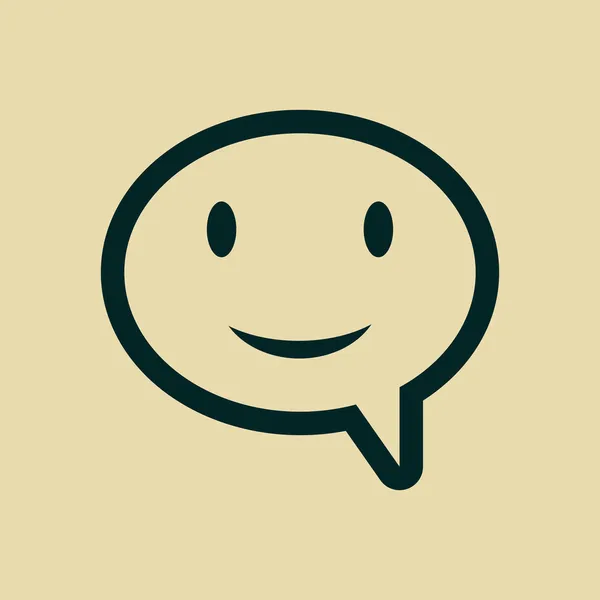 Smile talking bubble icon — Stock Photo, Image