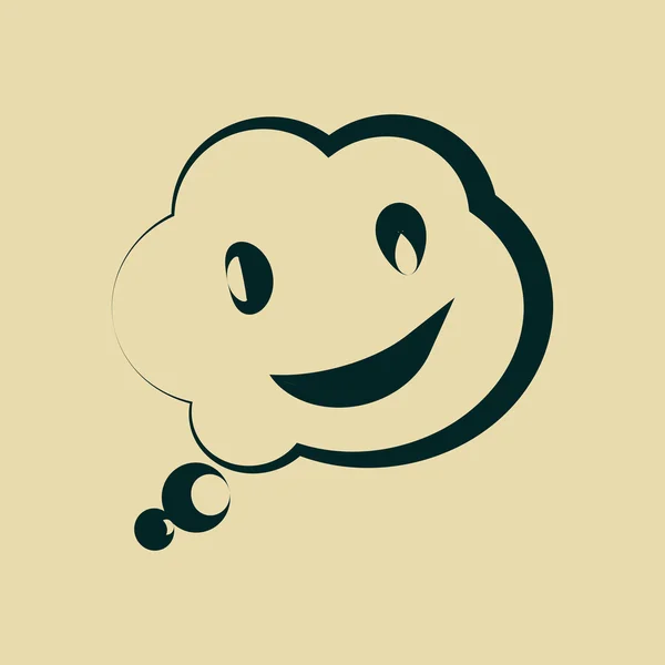 Smile talking bubble icon — Stock Photo, Image