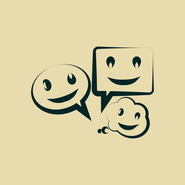 Smile talking bubble icon — Stock Photo, Image