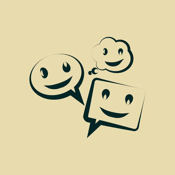 Smile talking bubble icon — Stock Photo, Image