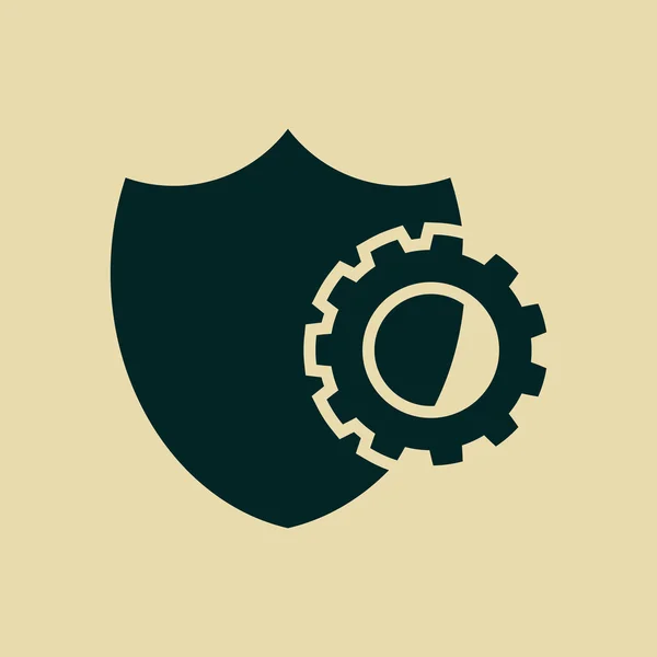 Setting parameters, Shield icon — Stock Photo, Image