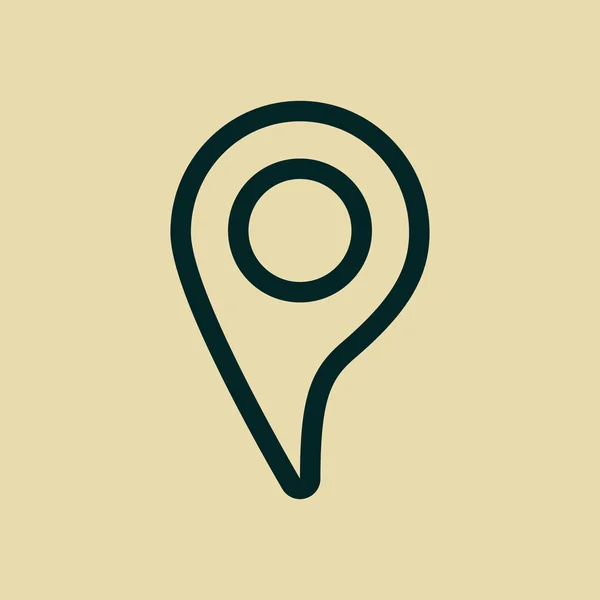 Map pointer flat icon — Stock Photo, Image