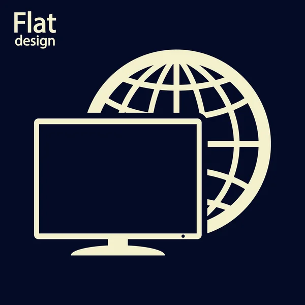 Het monitorpictogram — Stockfoto