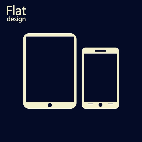 Ikony chytrý telefon a tablet pc — Stock fotografie