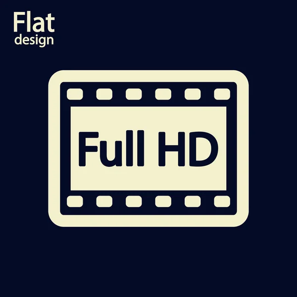 Full hd video-ikonen — Stockfoto