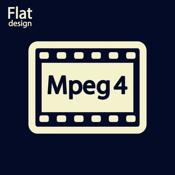 MPEG 4 icono de vídeo — Foto de Stock