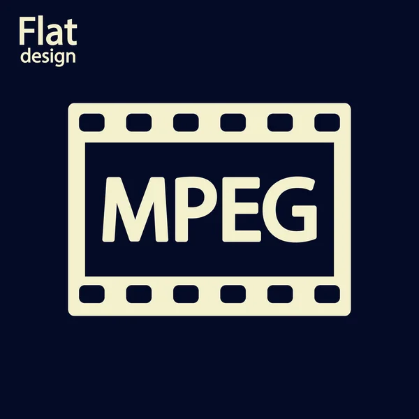 MPEG வீடியோ ஐகான் — ஸ்டாக் புகைப்படம்