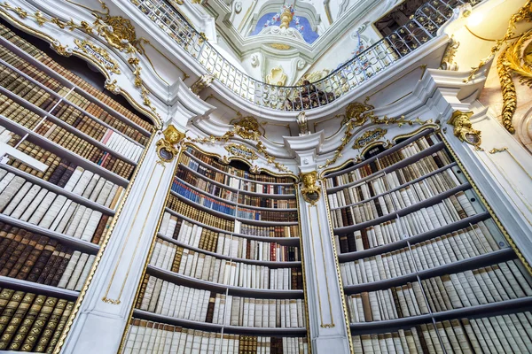 Grande bibliothèque dans l'ancienne abbaye — Photo