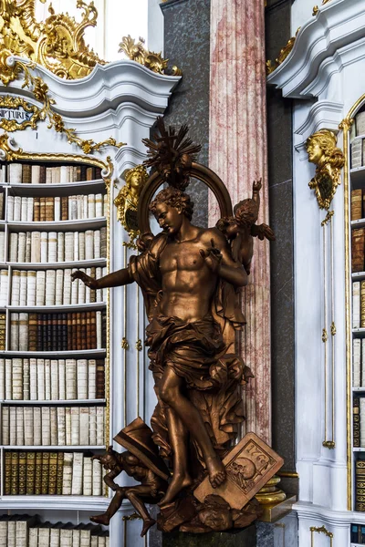 Great biggest library in old abbey — Stock Photo, Image