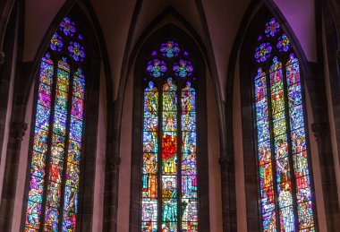 görkemli gotik katedral iç.
